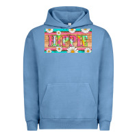 Pigment Pebble Blue hippie and daisys license plate template Urban Hoodie - Artiststas