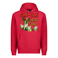 Cardinal gin`gle all the way with bottle and cocktails Premium Hoodie - AdoDesignShop