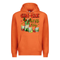 Carrot gin`gle all the way with bottle and cocktails Premium Hoodie - AdoDesignShop