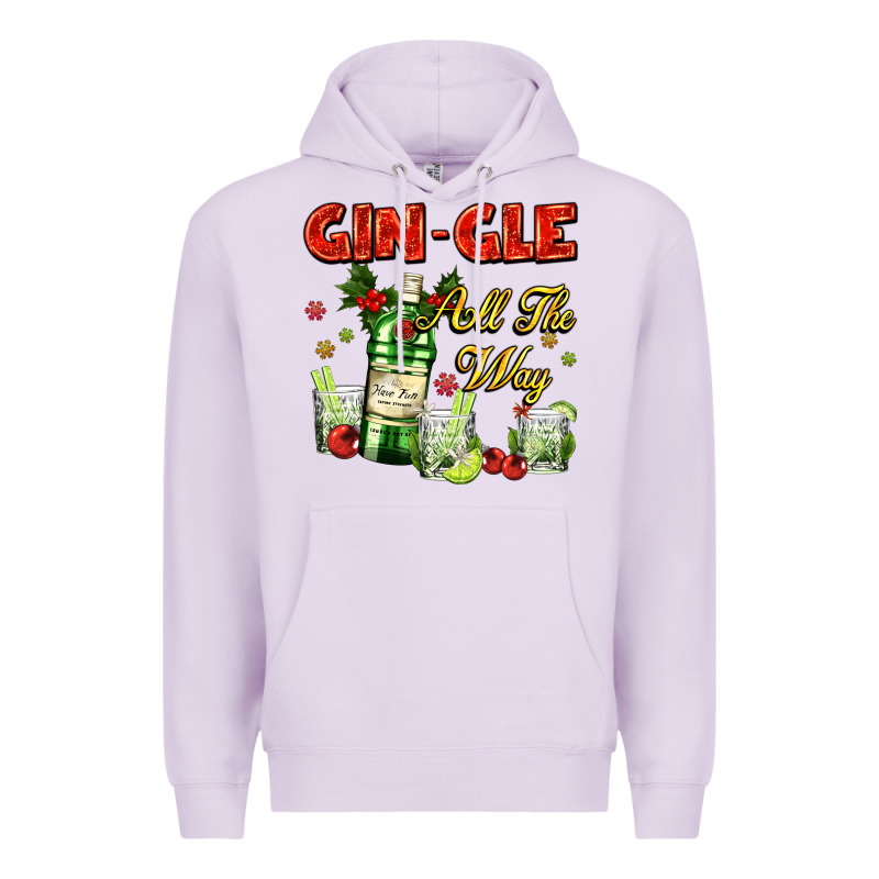 Gin`gle All The Way With Bottle And Cocktails Premium Hoodie by AdoDesignShop | Teevron