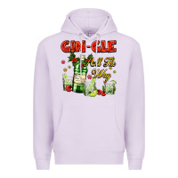 Lilac gin`gle all the way with bottle and cocktails Premium Hoodie - AdoDesignShop