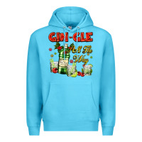 Ocean Blue gin`gle all the way with bottle and cocktails Premium Hoodie - AdoDesignShop