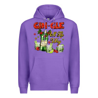 Purple gin`gle all the way with bottle and cocktails Premium Hoodie - AdoDesignShop