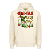 Tofu gin`gle all the way with bottle and cocktails Premium Hoodie - AdoDesignShop