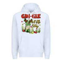 White gin`gle all the way with bottle and cocktails Premium Hoodie - AdoDesignShop