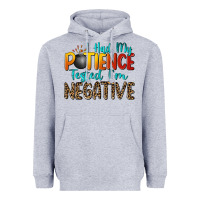 Heather Grey i had my patience tested i'm negative Heavyweight Hoodie - Zillion Design Studio