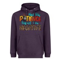 Plum i had my patience tested i'm negative Heavyweight Hoodie - Zillion Design Studio