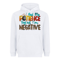 White i had my patience tested i'm negative Heavyweight Hoodie - Zillion Design Studio