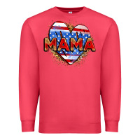 Cardinal American mama heart Premium Sweatshirt - Zillion Design Studio