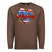 Chestnut American mama heart Premium Sweatshirt - Zillion Design Studio
