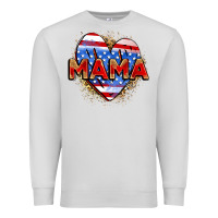 Dove Grey American mama heart Premium Sweatshirt - Zillion Design Studio