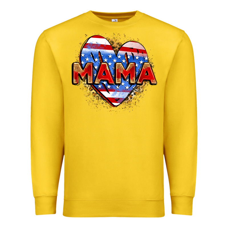American Mama Heart Premium Sweatshirt by Zillion Design Studio | Teevron