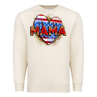 Sandshell American mama heart Premium Sweatshirt - Zillion Design Studio