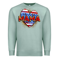 Seafoam American mama heart Premium Sweatshirt - Zillion Design Studio