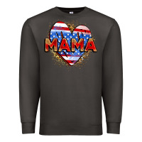 Smoke American mama heart Premium Sweatshirt - Zillion Design Studio