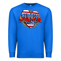 True Royal American mama heart Premium Sweatshirt - Zillion Design Studio