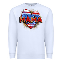 White American mama heart Premium Sweatshirt - Zillion Design Studio