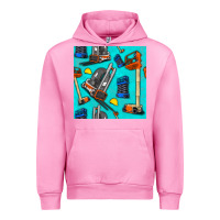 Fuchsia Pink construction vehicles Urban Hoodie - BundleAndBundleShop