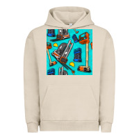 Pigment French Oak construction vehicles Urban Hoodie - BundleAndBundleShop