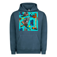 Pigment Midnight Navy construction vehicles Urban Hoodie - BundleAndBundleShop