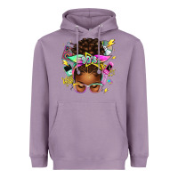 Lavender 90s afro messy bun Heavyweight Hoodie - texasbilliewilder