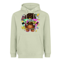 Matcha 90s afro messy bun Heavyweight Hoodie - texasbilliewilder