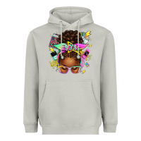 Moon Dust 90s afro messy bun Heavyweight Hoodie - texasbilliewilder