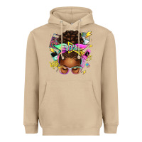 Mushroom 90s afro messy bun Heavyweight Hoodie - texasbilliewilder