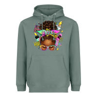 Sage 90s afro messy bun Heavyweight Hoodie - texasbilliewilder