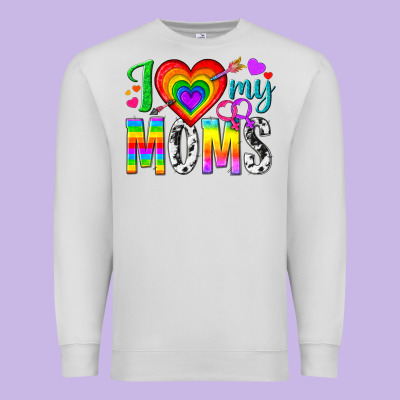 I Love My Moms Premium Sweatshirt Designed By Texasbilliewilder