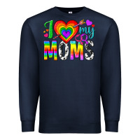 Navy i love my moms Premium Sweatshirt - texasbilliewilder