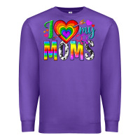 Purple i love my moms Premium Sweatshirt - texasbilliewilder