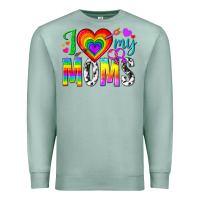 Seafoam i love my moms Premium Sweatshirt - texasbilliewilder