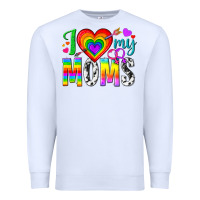 White i love my moms Premium Sweatshirt - texasbilliewilder