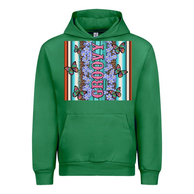 Groovy With Flowers And Butterflies Urban Hoodie by Artiststas | Teevron