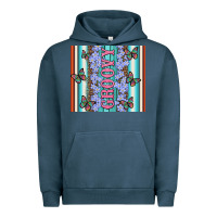 Pigment Midnight Navy groovy with flowers and Butterflies Urban Hoodie - Artiststas