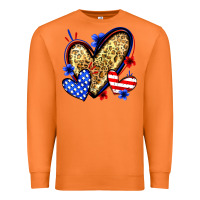 Carrot American flag heart leopard Premium Sweatshirt - Zillion Design Studio