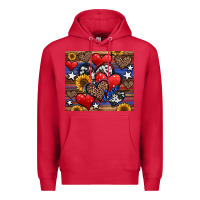 Cardinal 4th of july american hearts Premium Hoodie - Jasminsmagicworld
