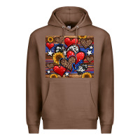 Chestnut 4th of july american hearts Premium Hoodie - Jasminsmagicworld