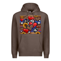 Coffee 4th of july american hearts Premium Hoodie - Jasminsmagicworld