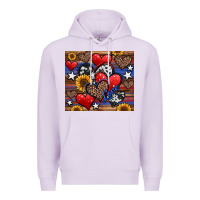Lilac 4th of july american hearts Premium Hoodie - Jasminsmagicworld
