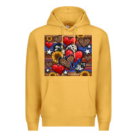 Mustard 4th of july american hearts Premium Hoodie - Jasminsmagicworld