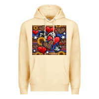 Pina Colada 4th of july american hearts Premium Hoodie - Jasminsmagicworld