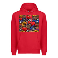 Red 4th of july american hearts Premium Hoodie - Jasminsmagicworld