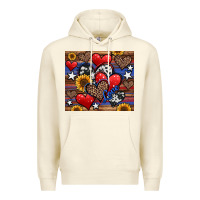 Sandshell 4th of july american hearts Premium Hoodie - Jasminsmagicworld