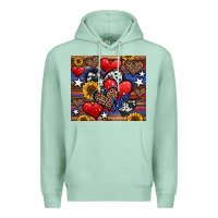 Seafoam 4th of july american hearts Premium Hoodie - Jasminsmagicworld