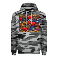 Slate Camo 4th of july american hearts Premium Hoodie - Jasminsmagicworld