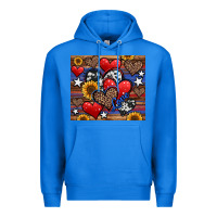 True Royal 4th of july american hearts Premium Hoodie - Jasminsmagicworld