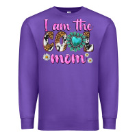 Purple i am cool mom Premium Sweatshirt - texasbilliewilder