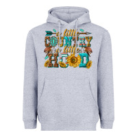 Heather Grey a little country a little hood Heavyweight Hoodie - texasbilliewilder